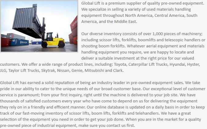 Global Lift Equipment Hollywood